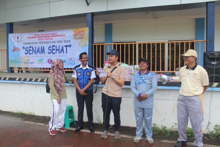 Senam Sehat Bersama di Depok: Peringati Hari Pers Nasional 2024