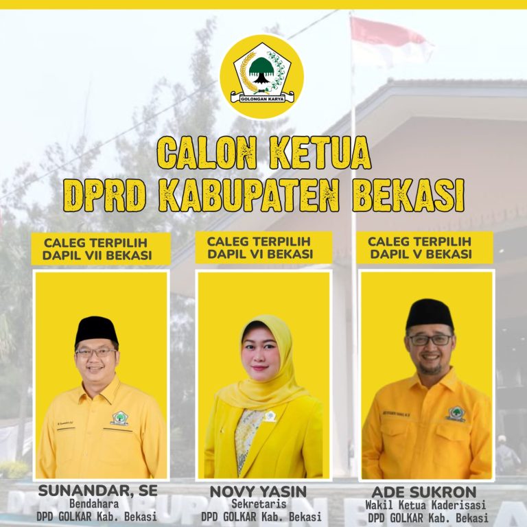 Tiga Senior Golkar Kabupaten Bekasi Berpeluang Duduki Kursi Ketua DPRD