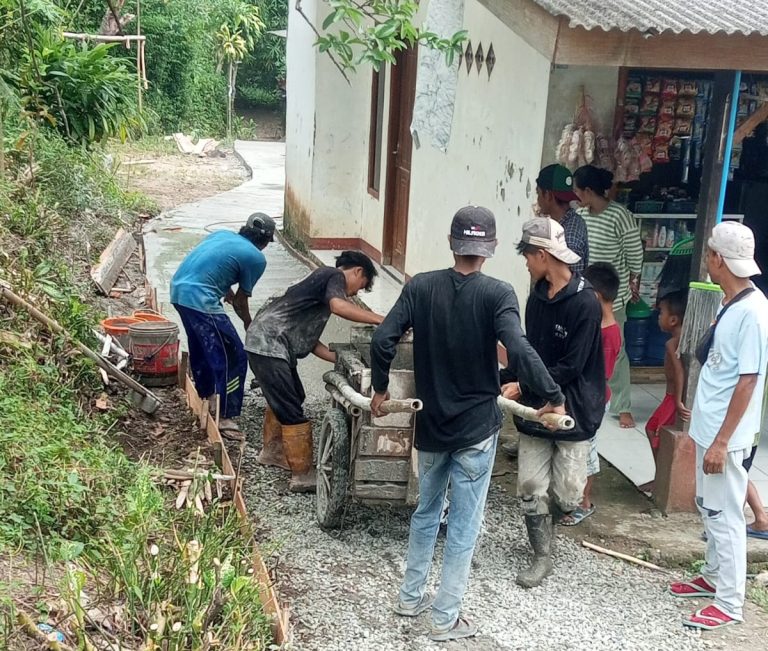 Proyek JaLing Di Desa Ridomanah,Tanpa Plang informasi dan Minim Pengawasan