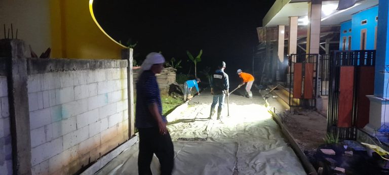 Pembangunan Jalan Lingkungan di Desa Nagasari Sesuai Perencanaan