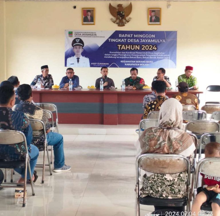 Rapat Minggon Desa Jayamulya, Kondusifitas Lingkungan Tanggungjawab Bersama