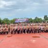Sat Binmas Polres Bangka Barat melaksanakan Penutupan Long March Saka Bhayangkara