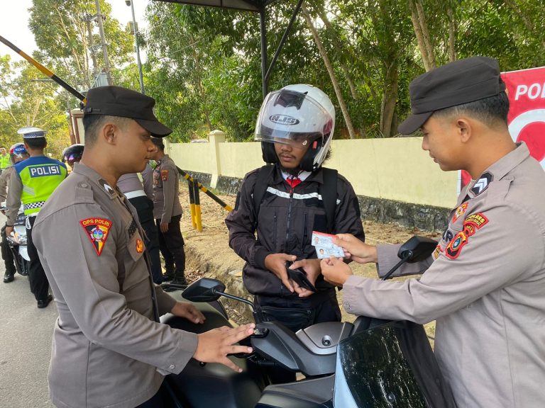 Ops Patuh Menumbing 2024 Polres Bangka Barat : Razia Kendaraan Bagi Anggota Polri