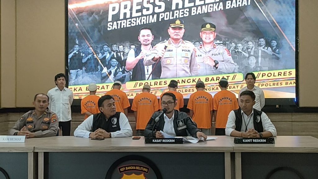 Konferensi pers Polres Bangka Barat