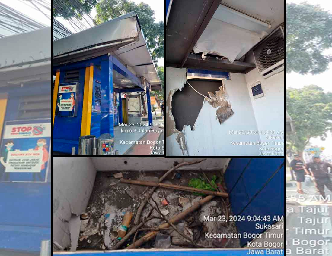 Halte bus rusak