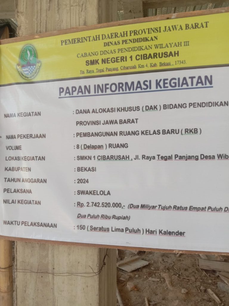 pembangunan smkn1 cibarusah