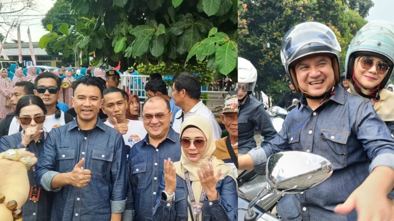 Erzaldi dan Yuri Bawa Vespa, Sentuh Hati Rakyat di Pilgub Babel