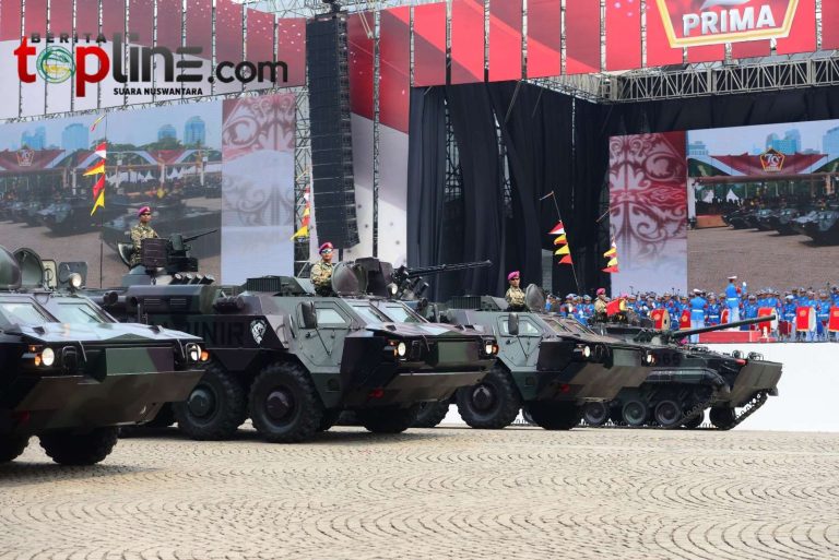 Korps Marinir Kerahkan Alutsista dalam Gladi Bersih HUT ke-79 TNI