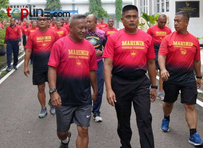 Wadan Kormar Bangun Kebersamaan dan Kedisiplinan di Lanmar Jakarta Lewat Olahraga Bersama