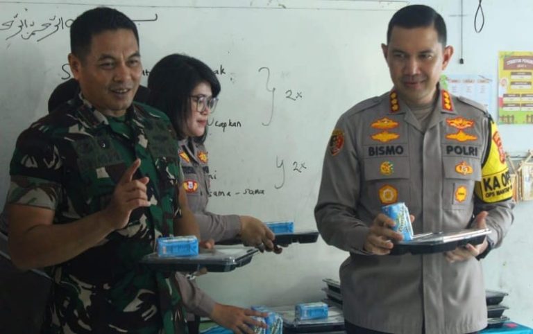 Kodim Bersama Polresta Bogor Kota Gelar Program Makan Siang Bergizi Siswa