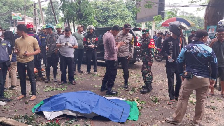 Babinsa Respons Cepat Tangani Korban Tewas Tertimpa Dahan di Bogor