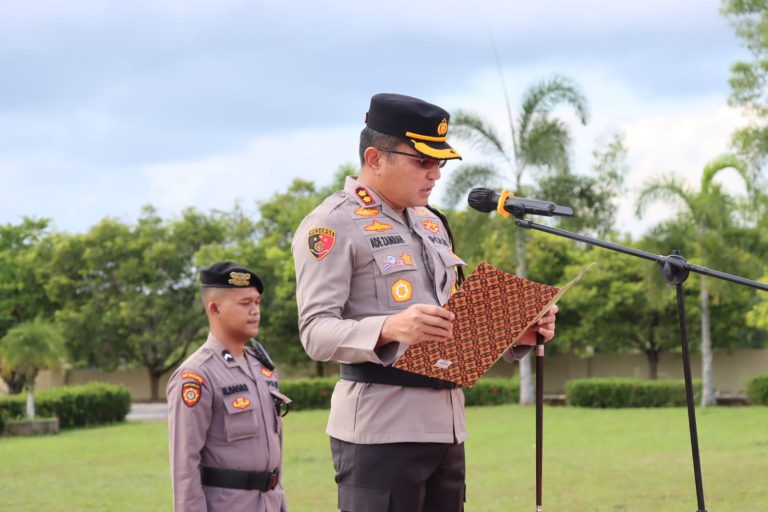 Kapolres Bangka Barat Pimpin Sertijab Kasat Lantas Dan Kapolsek Kelapa
