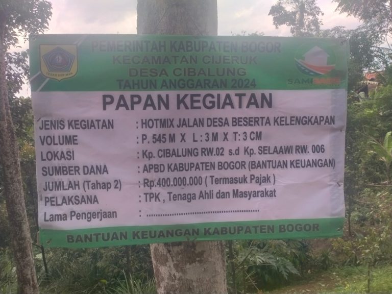 Pemdes Cibalung Bangun Infrastruktur Desa Berkualitas dengan Program Samisade