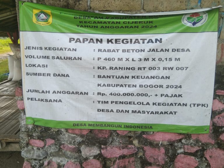 Pemdes Warungmenteng Realisasikan Betonisasi Jalan, Dorong Kemajuan Ekonomi Desa