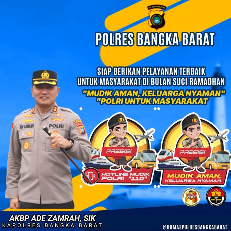 Polres Bangka Barat Hadirkan Layanan Hotline 110, Jamin Keamanan Pemudik