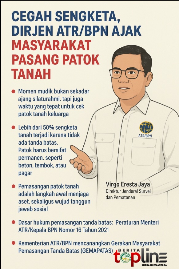 Cegah Sengketa, Dirjen ATR/BPN Ajak Masyarakat Pasang Patok Tanah