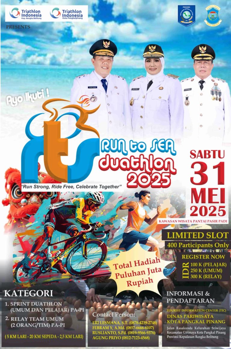 Run to Sea Duathlon 2025: Sinergi Sport Tourism dan Budaya Lokal di Pangkalpinang