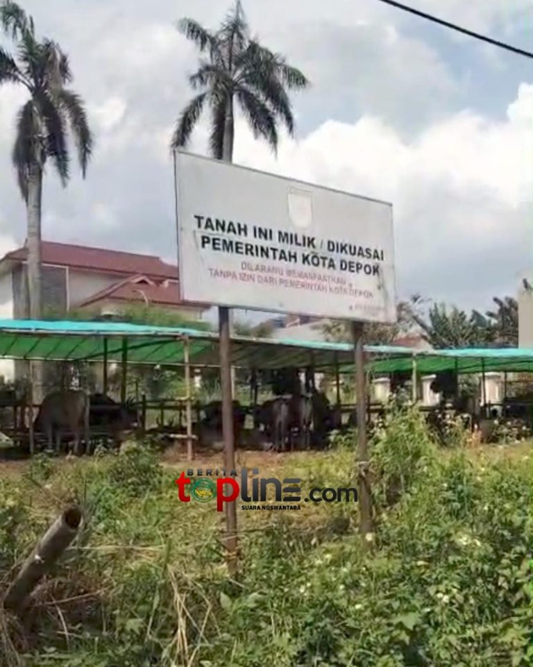BKD Depok: Lapak Kurban di depan Kantor Kelurahan Bojong Pondok Terong, Tak Berizin
