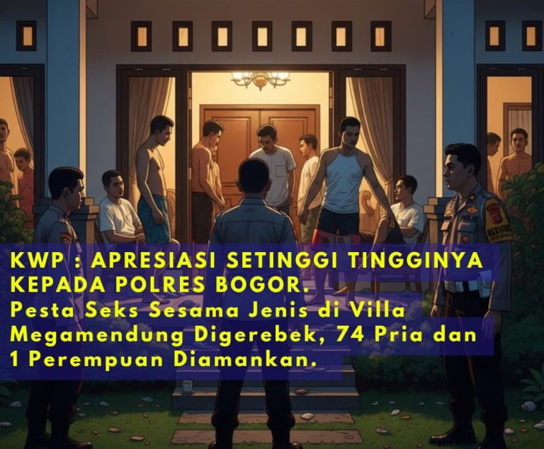 KWP Apresiasi Polres Bogor, Kecam Pesta Menyimpang di Villa Megamendung