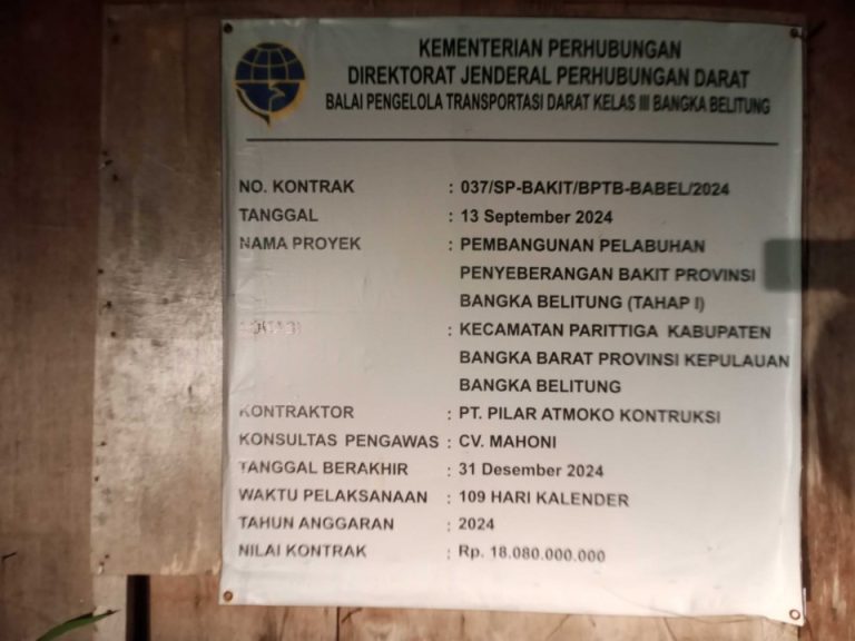 Pelabuhan Bakit Rp18 Miliar Disorot, Publik Tuntut Transparansi dan Kualitas